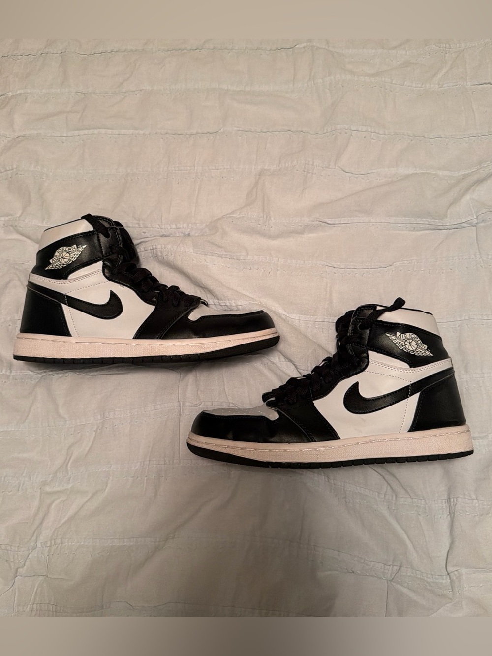 Nike Air Jordan 1 Retro OG Black and White Sneakers: Size 7Y